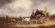 Charles Cooper The Edinburgh-London Royal Mail on the Road oil painting artist